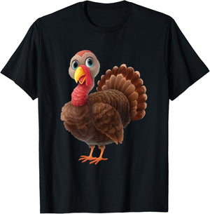 Turkey Thanksgiving Funny Graphic T-Shirt - T-Shirt | Black