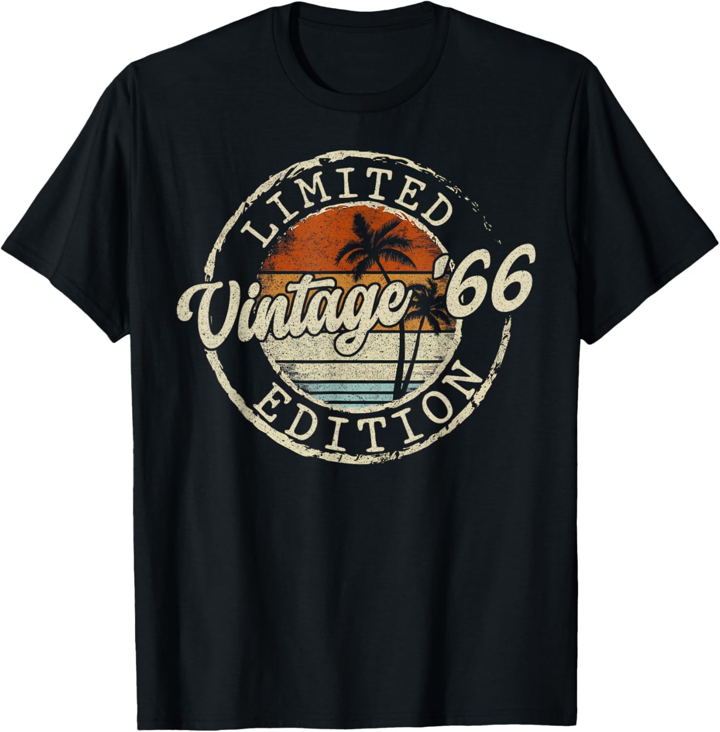 60th Birthday Vintage 1966 Limited Edition 60 Year Old Men T-Shirt - T-Shirt | Black