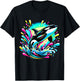 Colorful Orca Killer Whale Ocean Animal T-Shirt - T-Shirt | Black