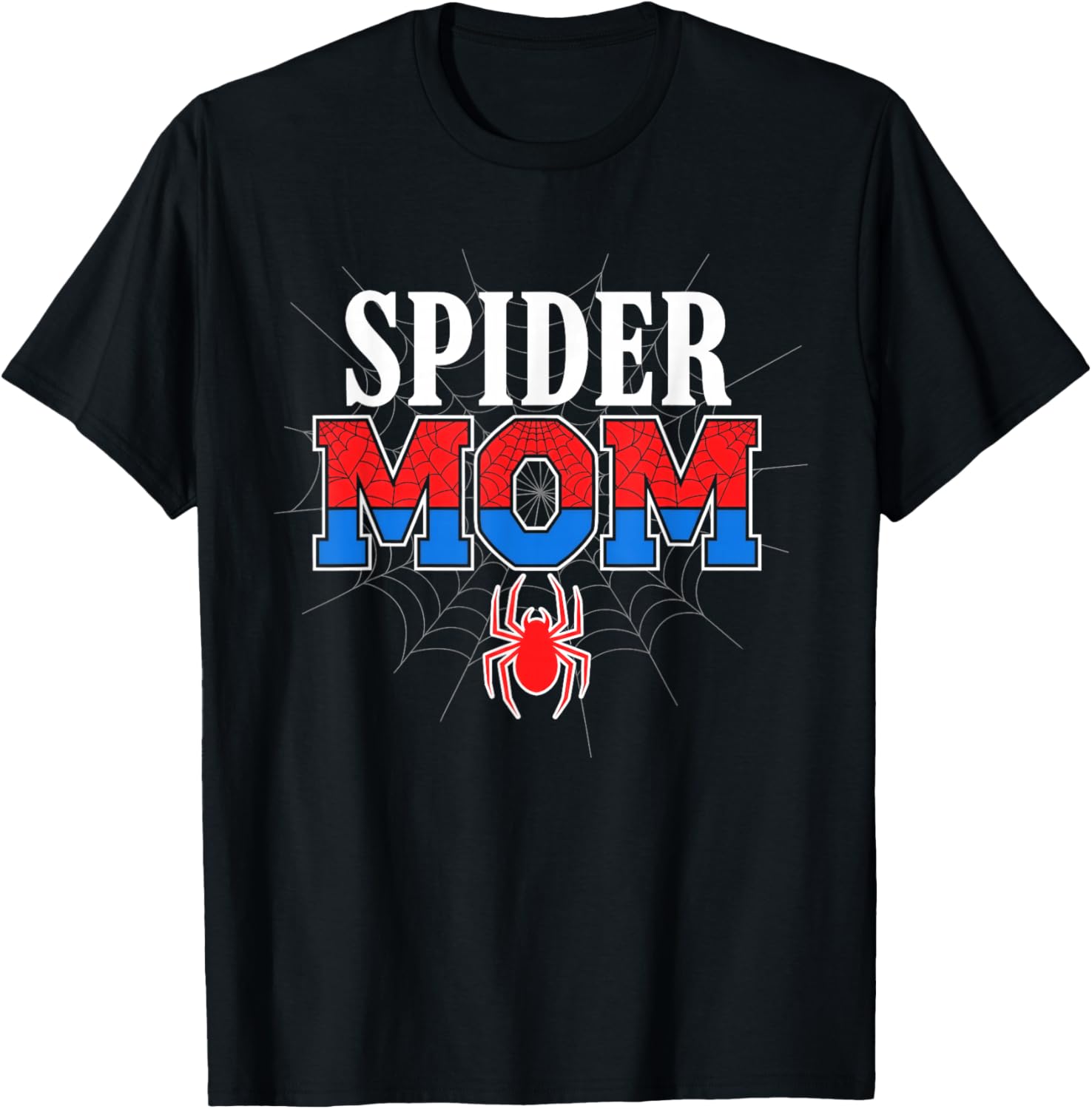Spider Mom Family Matching Funny Mother's Day Mommy Women T-Shirt - T-Shirt | Black