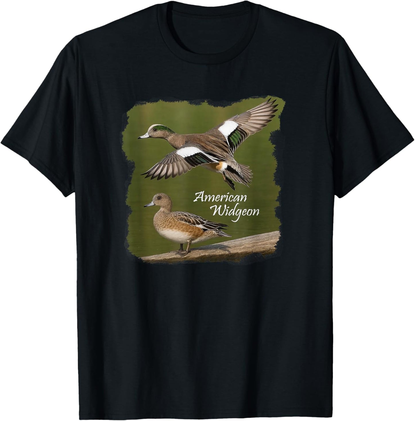 Bird Series. Duck Series. American Widgeon. T-Shirt - T-Shirt | Black