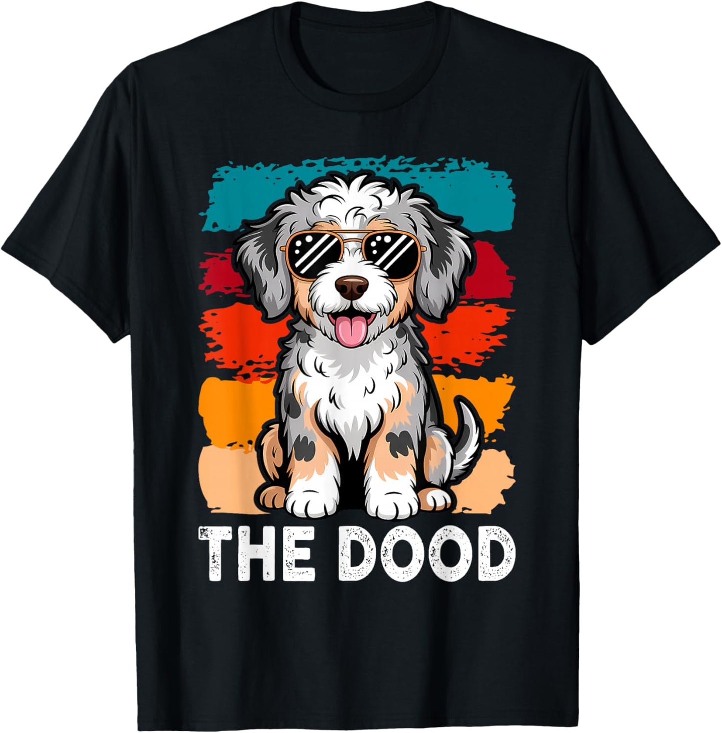 The Dood Mom Blue Merle Aussiedoodle Doodle Dog Dad T-Shirt - T-Shirt | Black