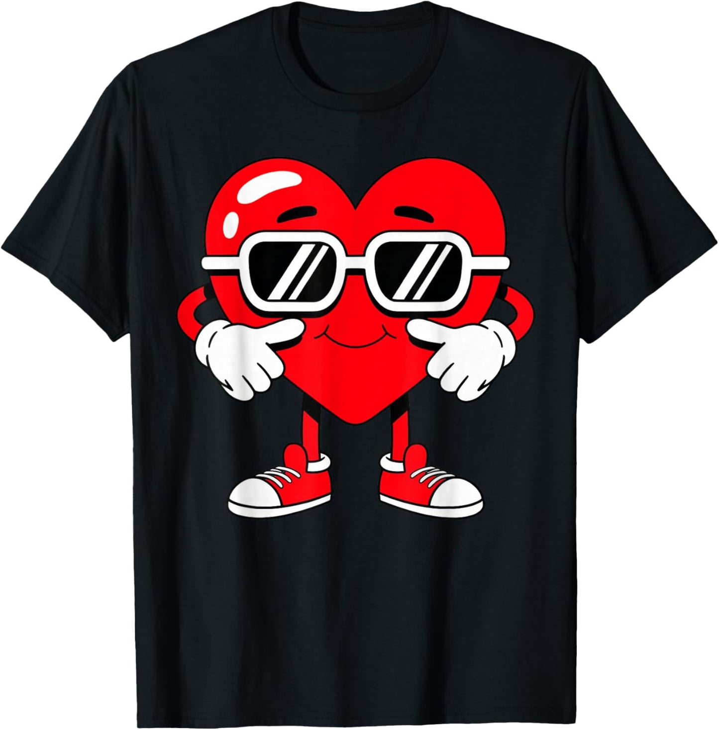 Valentines Love Heart Peace T-Shirt - T-Shirt | Black