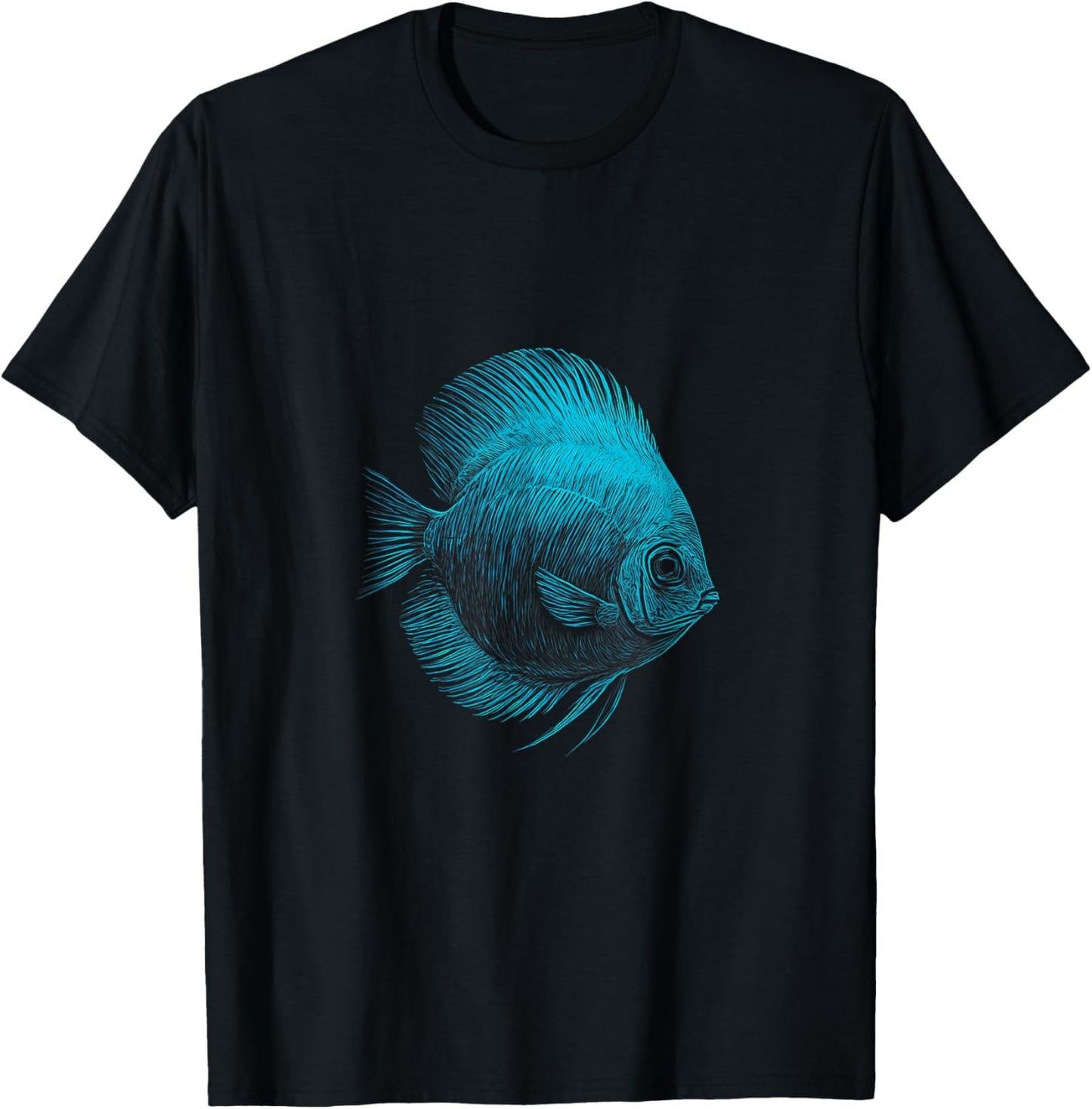 Blue Discus Fish Aquarium Fishkeeper T-Shirt - T-Shirt | Black