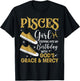 Pisces Girl Stepping Into My Birthday Gods Grace Sneakers T-Shirt - T-Shirt | Black