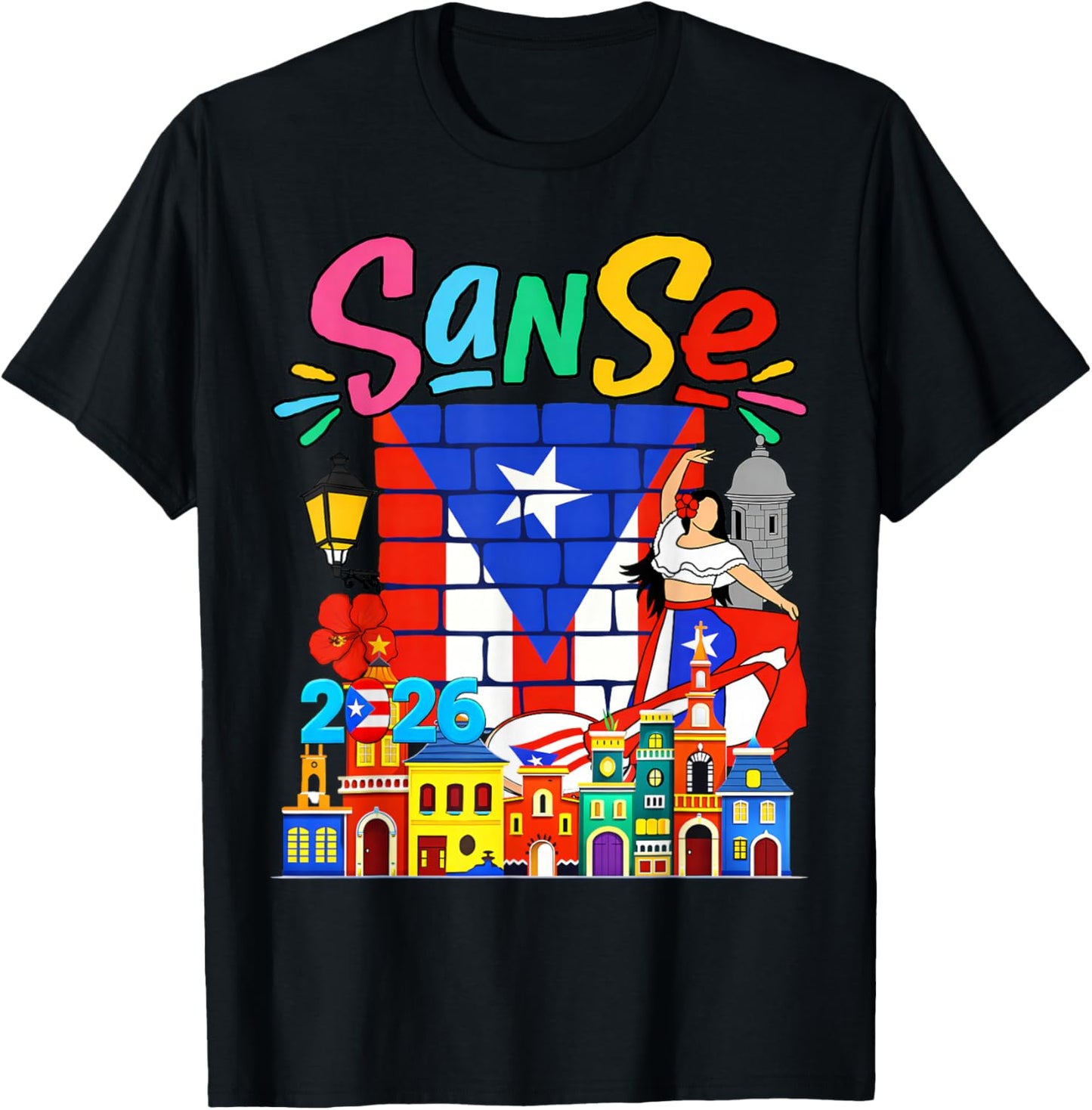 Balcones De Cora Sanse 2026 Juan San Festival San Sebastian T-Shirt - T-Shirt | Black