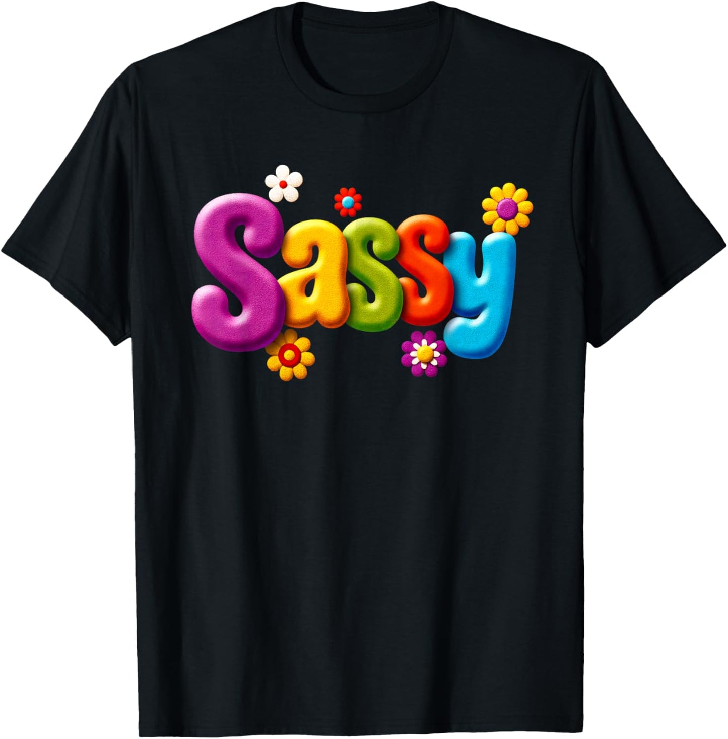 Sweet Sassy for Girls – Cute Colorful T-Shirt - T-Shirt | Black