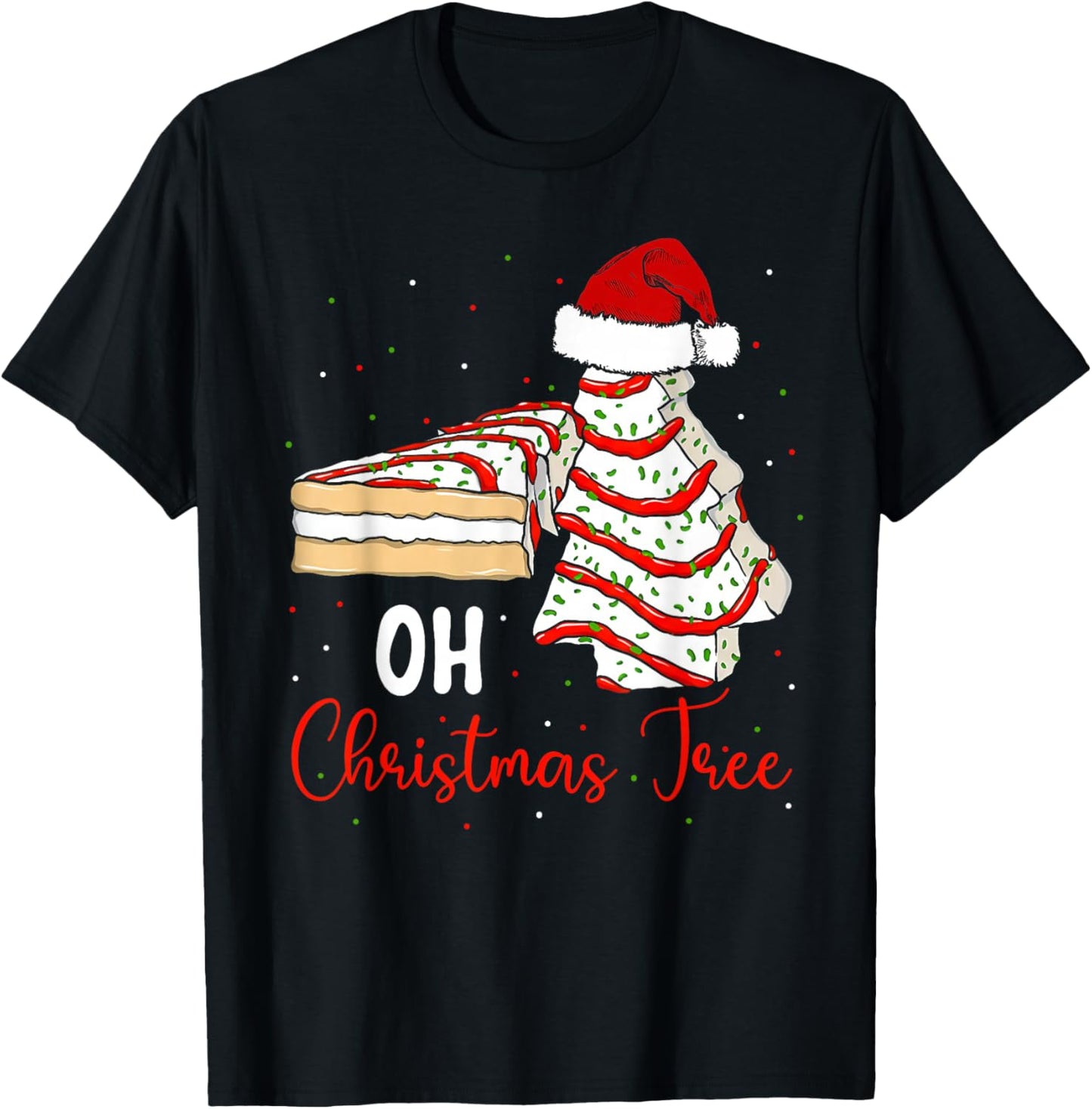 Groovy Oh Christmas Tree Cakes Debbie Beckey Jen Cake Lovers T-Shirt - T-Shirt | Black