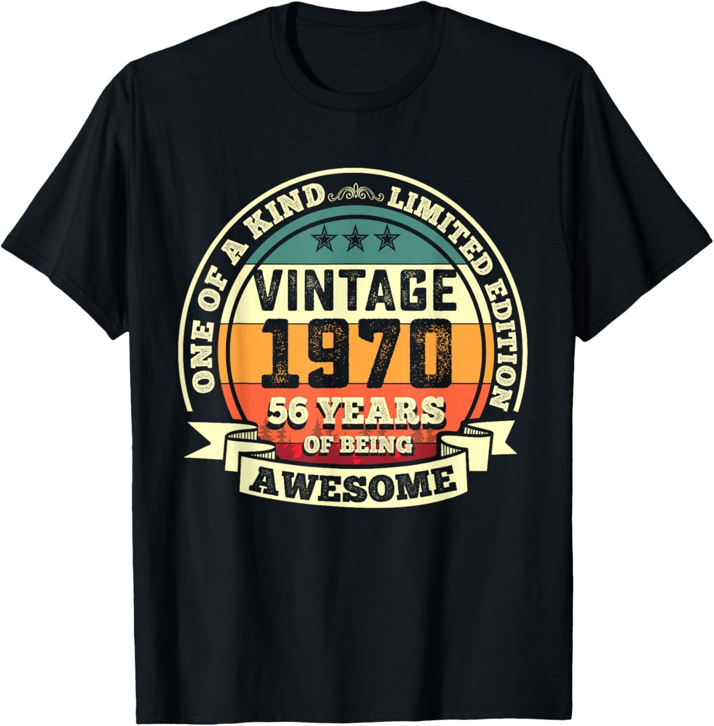 56th Birthday Gift 56 Years of Being Awesome 56 Years Old T-Shirt - T-Shirt | Black