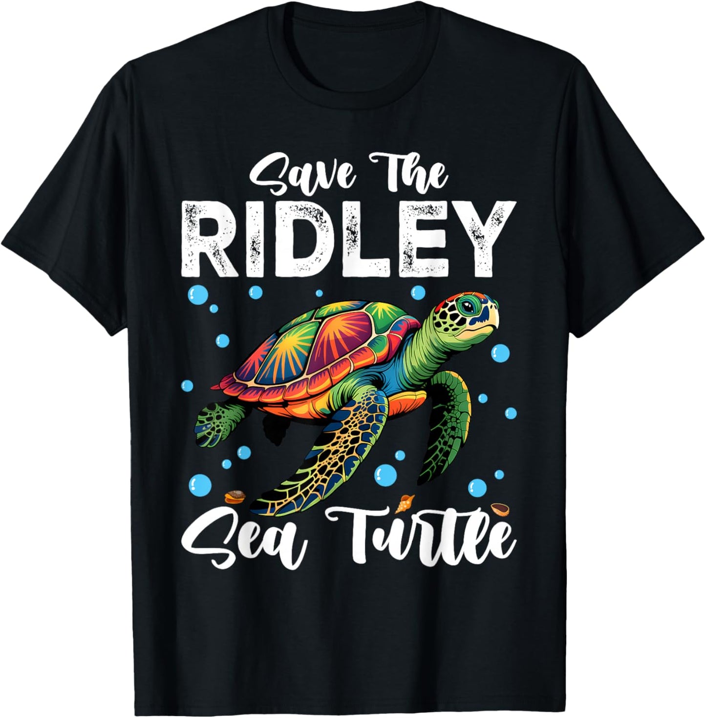 Save The Ridley Sea Turtle T-Shirt - T-Shirt | Black