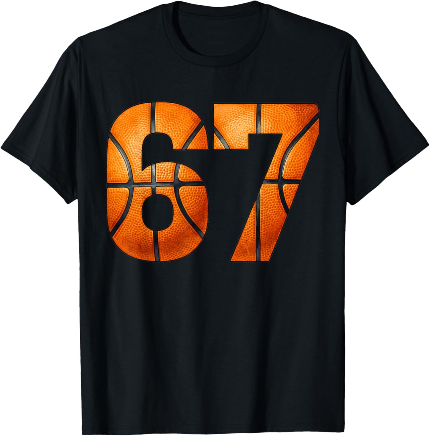 67 Basketball Player Six Seven Bball Enthusiast T-Shirt - T-Shirt | Black
