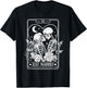 Just Married Skeleton Couples Tarot Card Mr & Mrs Gothic T-Shirt - T-Shirt | Black