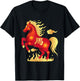 Chinese New Year 2026 Year of The Fire Horse Zodiac Lunar T-Shirt - T-Shirt | Black