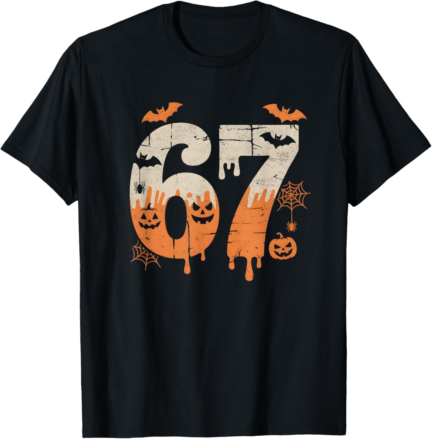 67 Six Seven Meme Halloween T-Shirt - T-Shirt | Black