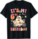 It's My 6th Birthday Halloween Ghost 6 Years Old Kids Girls T-Shirt - T-Shirt | Black