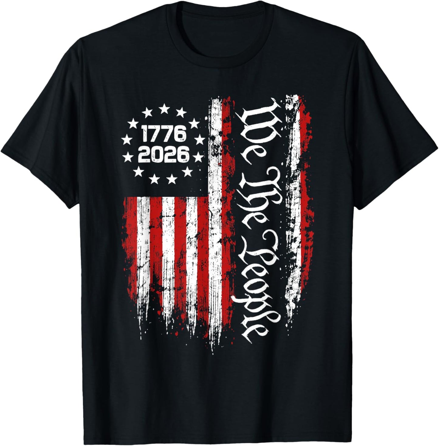 250 Anniversary USA 250th American Flag Patriotic 250 Years T-Shirt - T-Shirt | Black