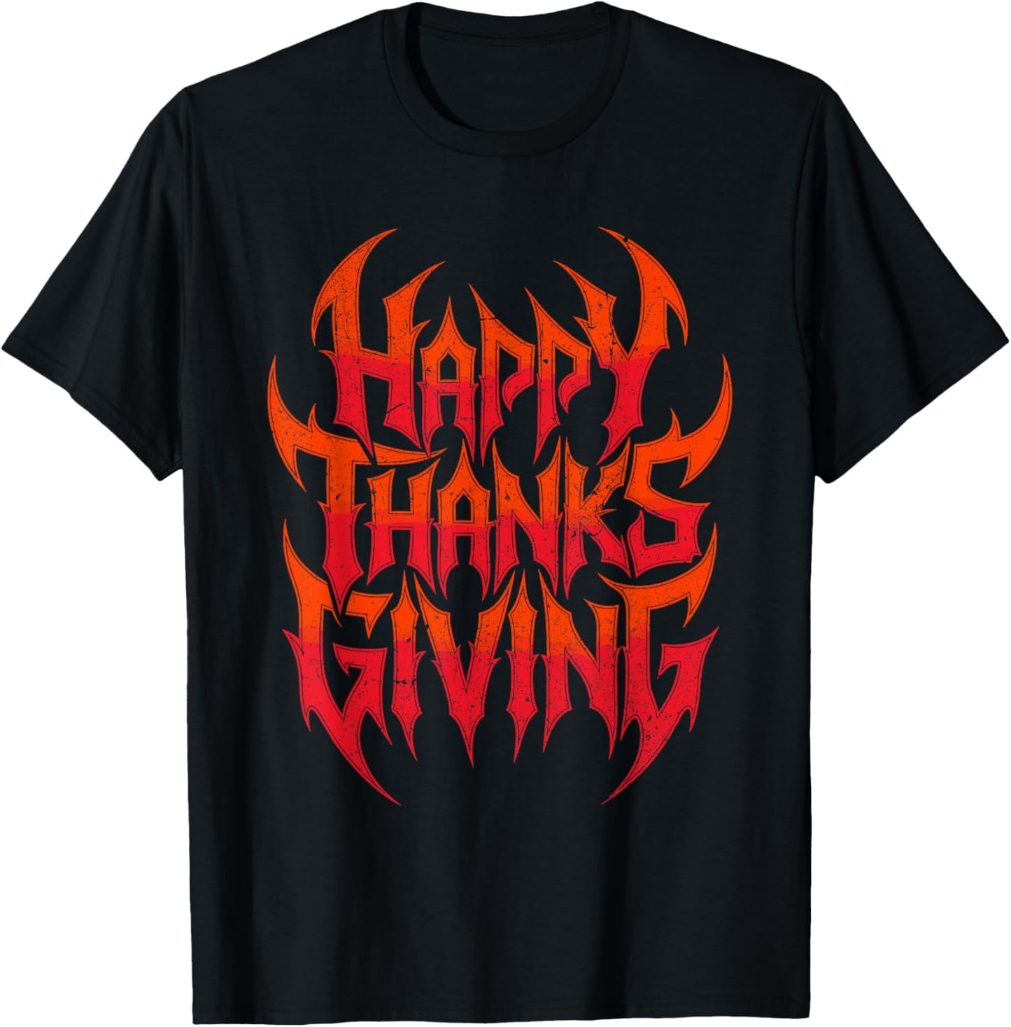 Happy Thanksgiving Heavy Metal Rock Music Lover T-Shirt - T-Shirt | Black