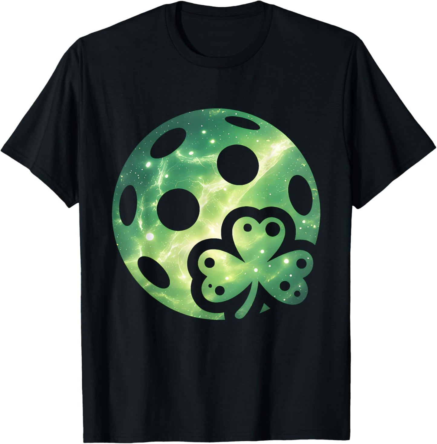 Pickleball Irish Shamrock Lucky Clover St Patricks Day Boys T-Shirt - T-Shirt | Black