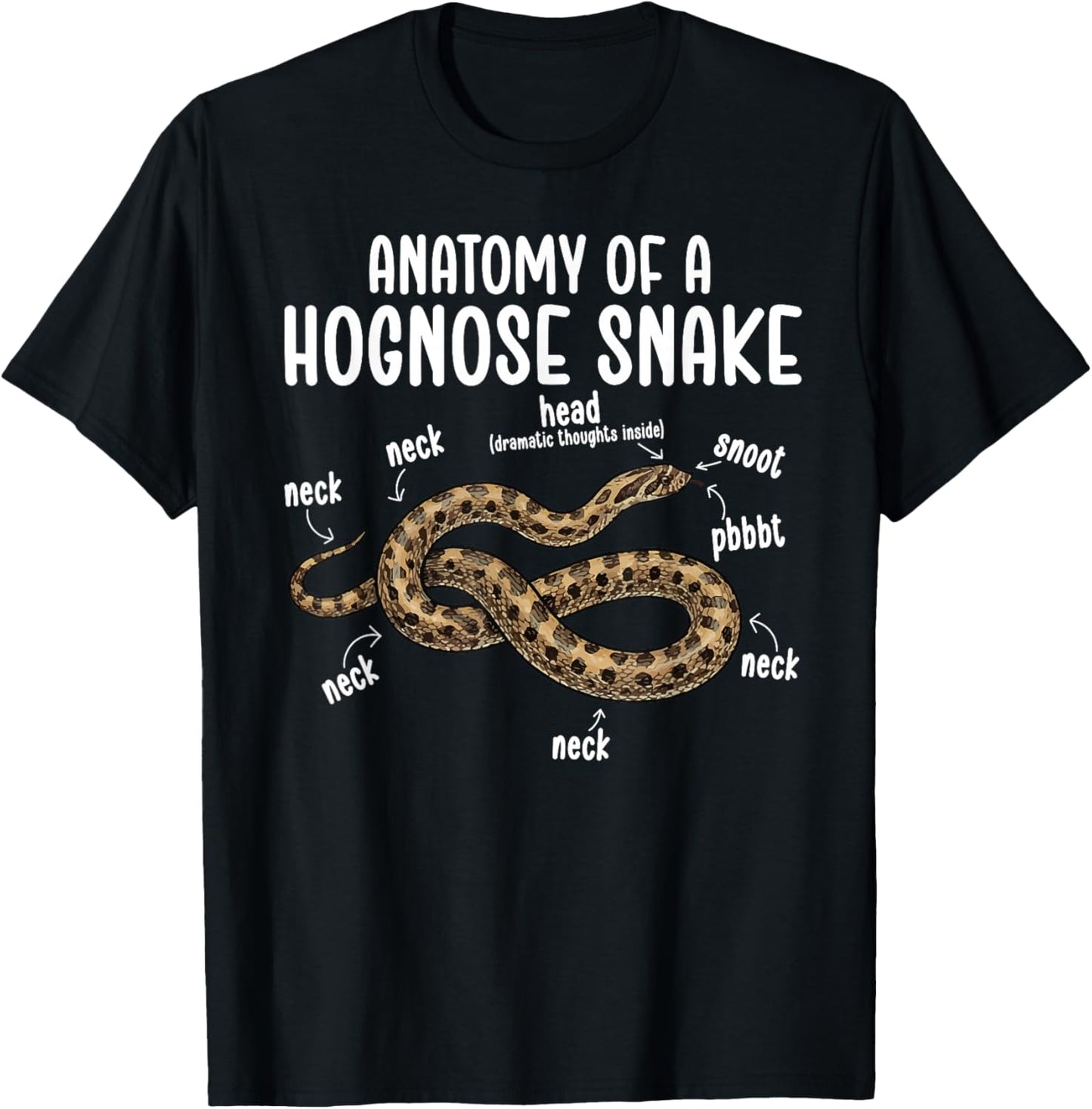 Anatomy of A Hognose Snake Owner Hognose Snake Lover T-Shirt - T-Shirt | Black
