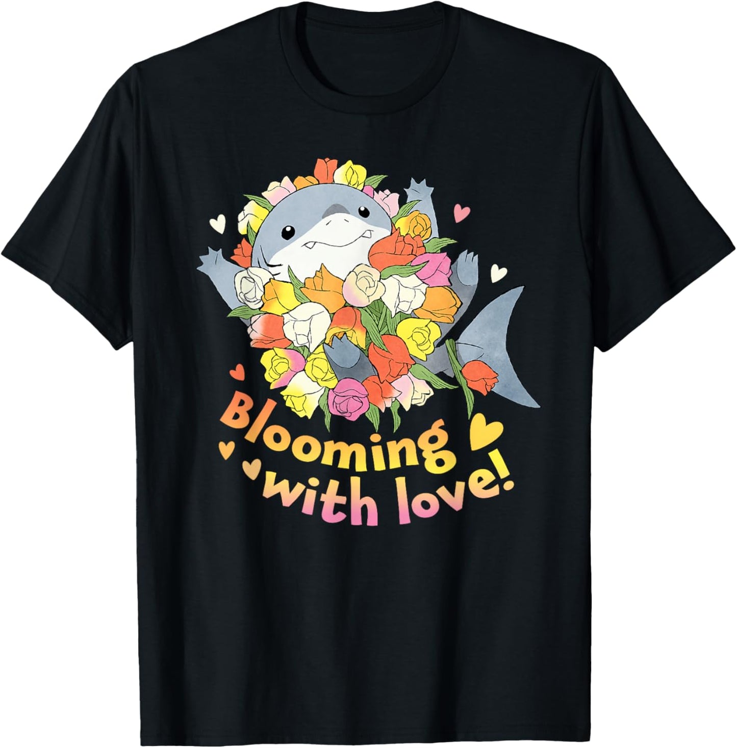 Marvel Jeff The Land Shark Blooming with Love Valentine's T-Shirt - T-Shirt | Black