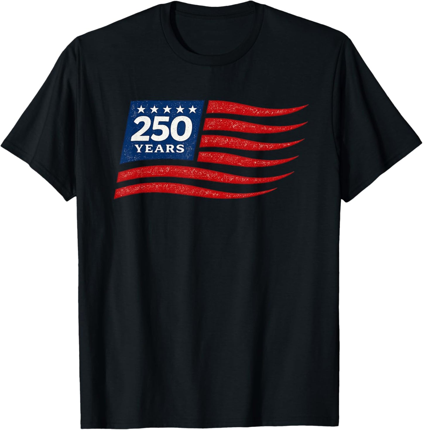 America 250 Shirt Vintage American Anniversary T-Shirt - T-Shirt | Black