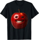 Ai Apple Meme Fruits Eating Fruit Funny brainrot Silly Gen Z T-Shirt - T-Shirt | Black