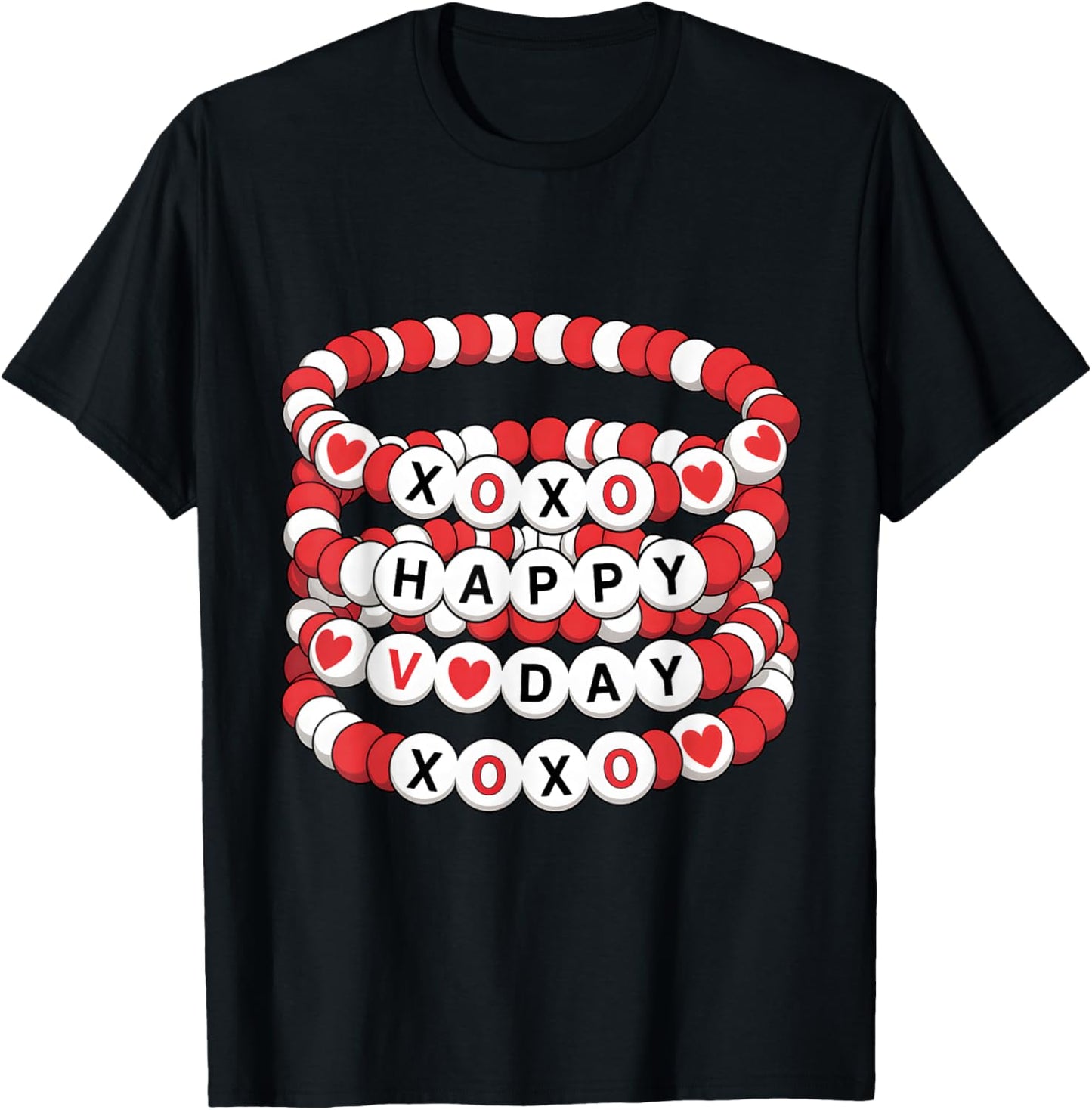 Valentines Friendship Bracelets Valentines Women Kids T-Shirt - T-Shirt | Black