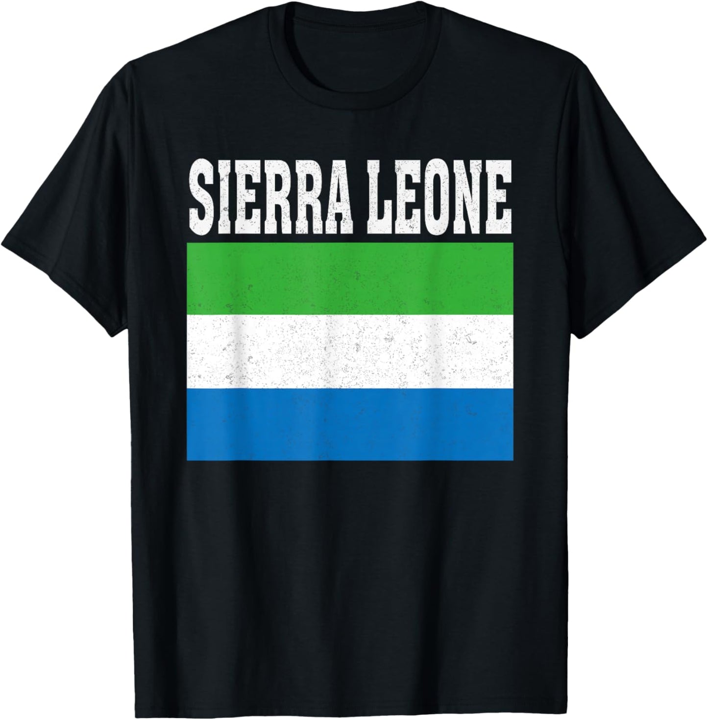Sierra Leone Flag Patriotic National Roots Souvenir T-Shirt - T-Shirt | Black