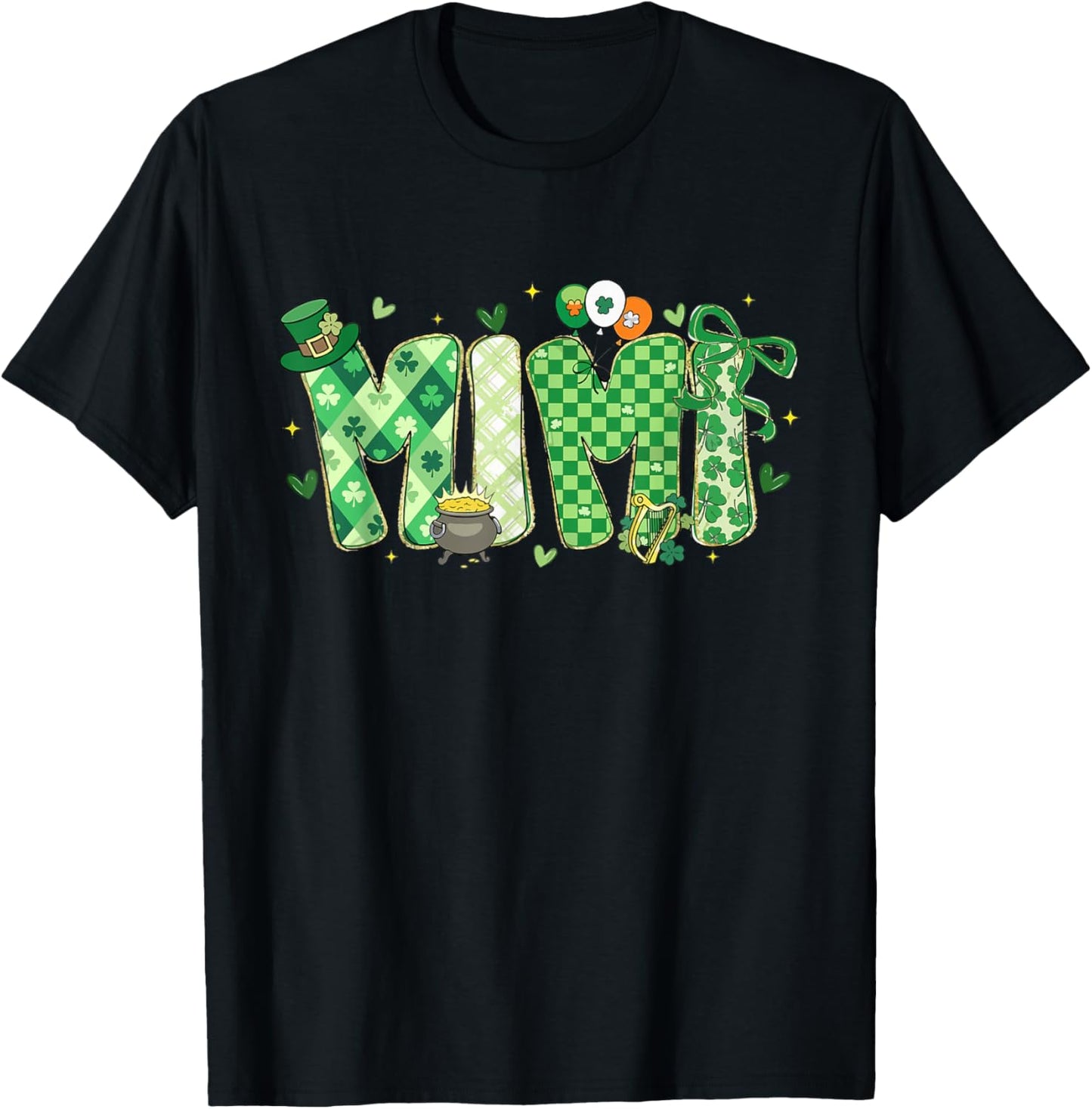Funny Family St Patricks Day Lucky Mimi Shamrock Irish Girly T-Shirt - T-Shirt | Black