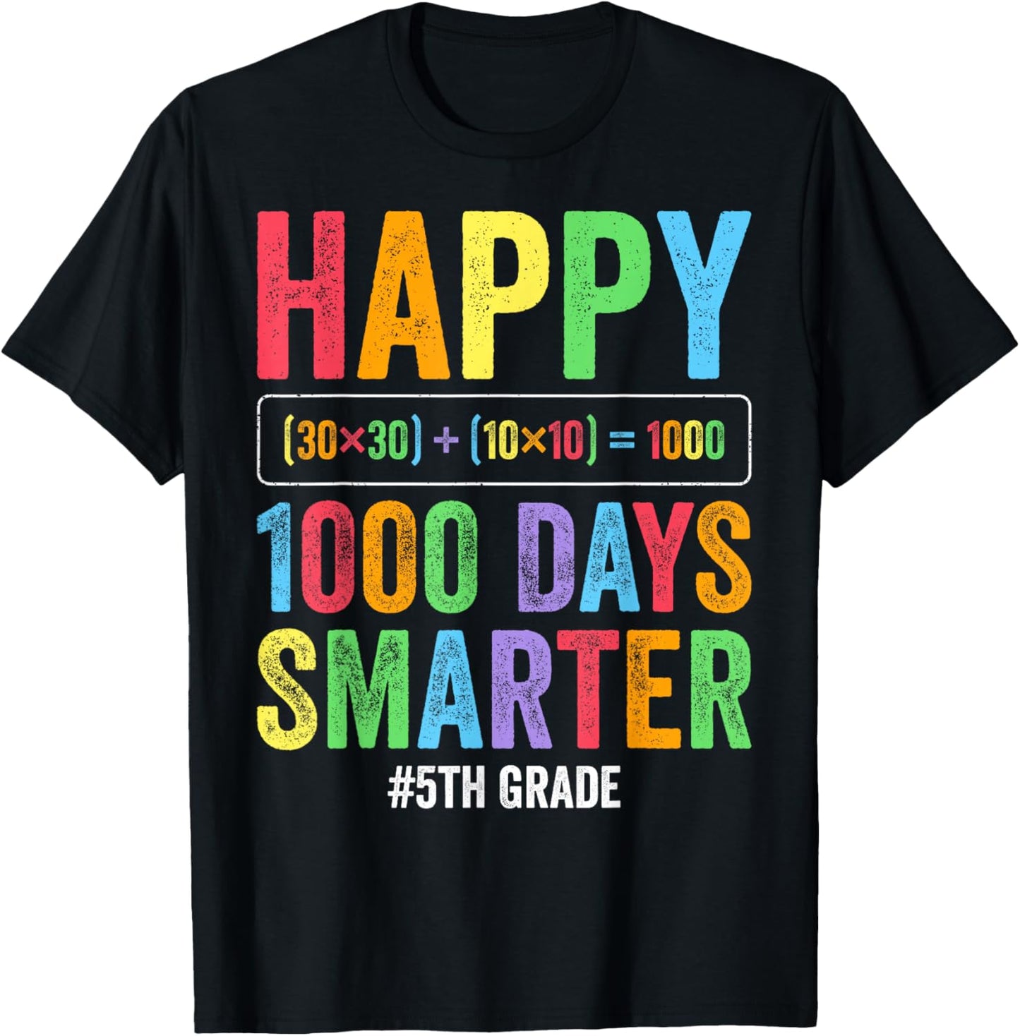 Bruh It's My 1000 Days Smarter 5th Grade Elementary Kids T-Shirt - T-Shirt | Black