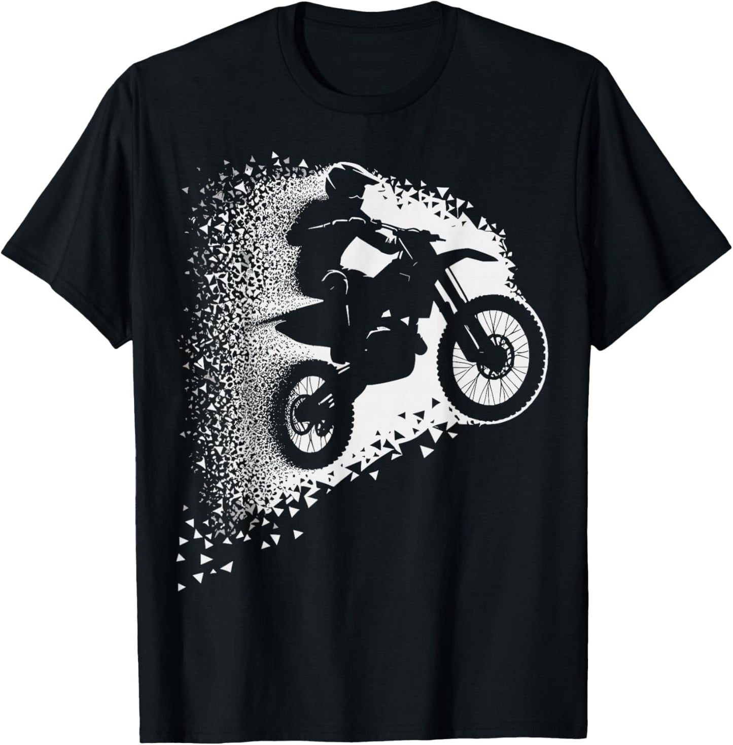 Dirt Bike Rider Retro Motocross T-Shirt - T-Shirt | Black