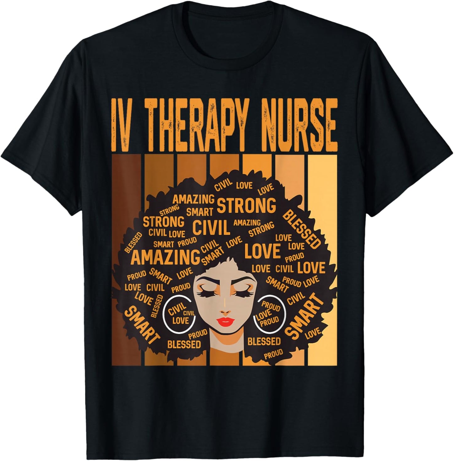 IV Therapy Nurse Powerful Black History Month Black Pride T-Shirt - T-Shirt | Black