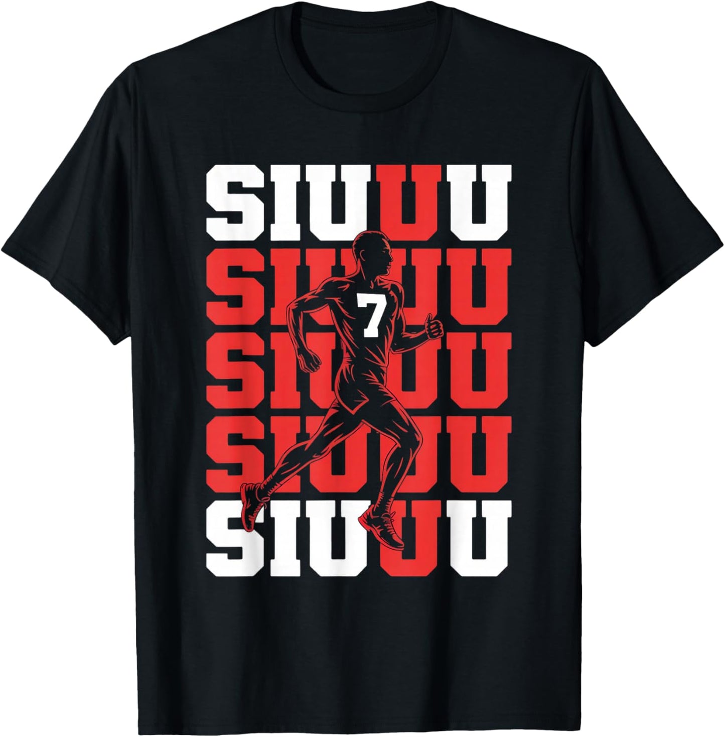Siuuuu Funny Soccer Player Fan Kid's Boy Boys Soccer Lovers T-Shirt - T-Shirt | Black