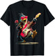 Cute Penguin Playing Guitar Guitarist Animal Valentine’s Day T-Shirt - T-Shirt | Black