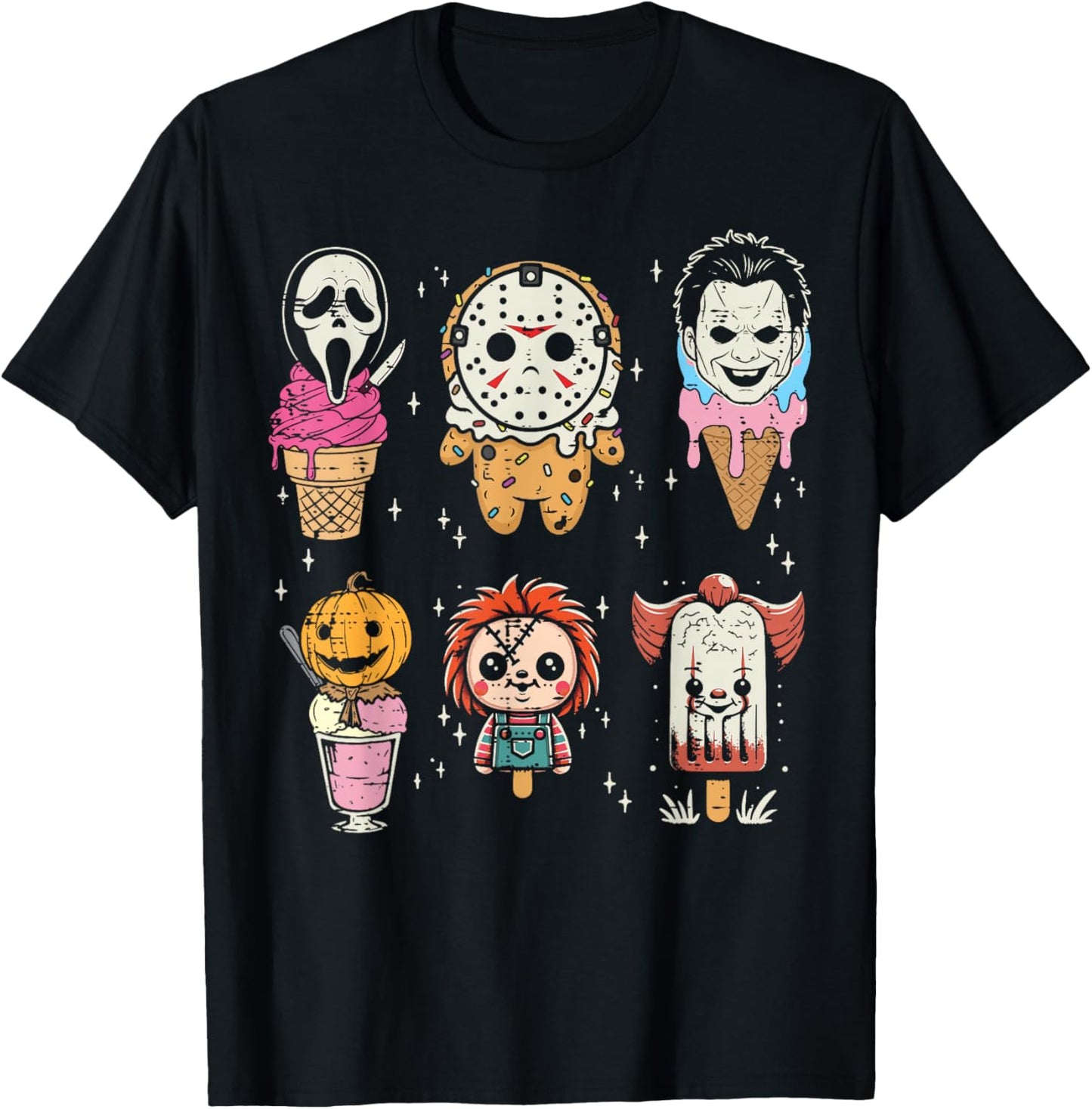 Halloween Desserts Ice Cream Cute Costume Kids Men Women T-Shirt - T-Shirt | Black