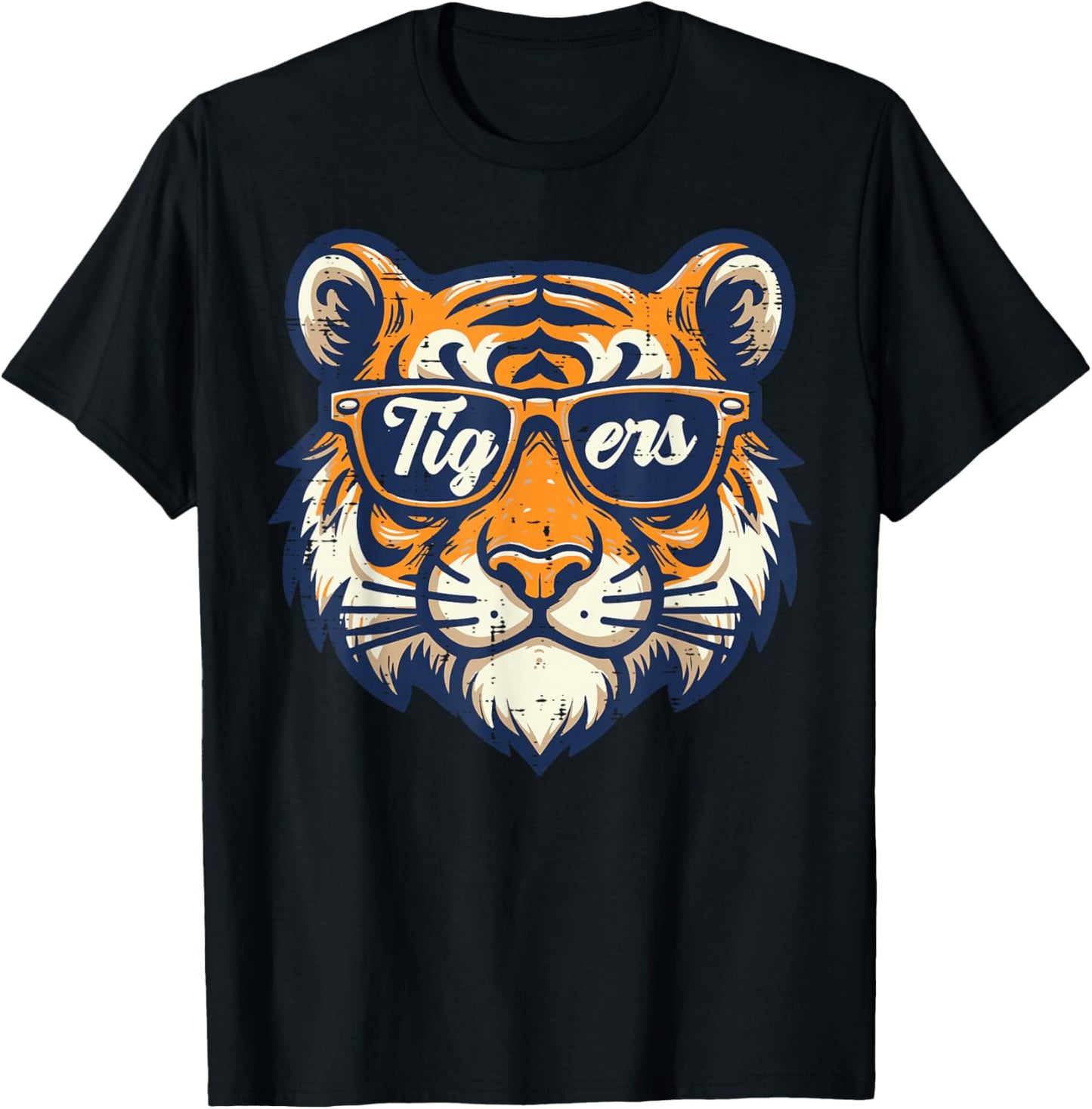 Tiger Sunglasses Men Kids Boys Girls Youth Women Teen T-Shirt - T-Shirt | Black