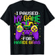 I Paused My Game for Mardi Gras Game Controller Boy Men Kid T-Shirt - T-Shirt | Black