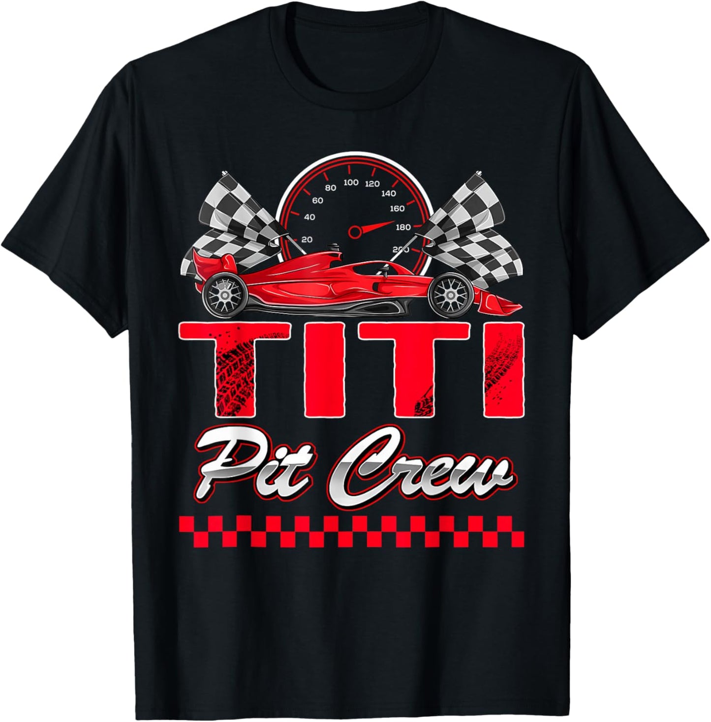 Titi Pit Crew Racing Family Race Car Birthday Boy T-Shirt - T-Shirt | Black