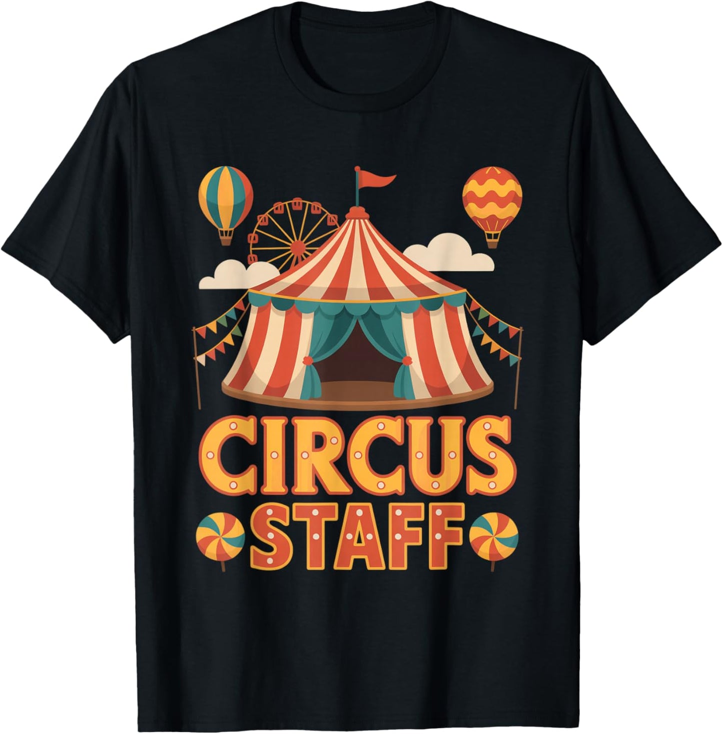 Circus Staff Event Costume Staff Crew Tent Party T-Shirt - T-Shirt | Black