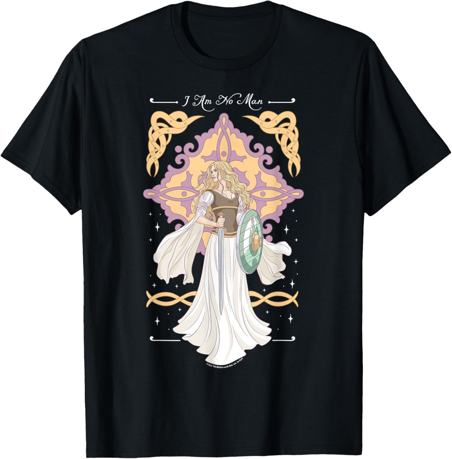 The Lord of the Rings Éowyn I Am No Man Quote Celestial Art T-Shirt - T-Shirt | Black