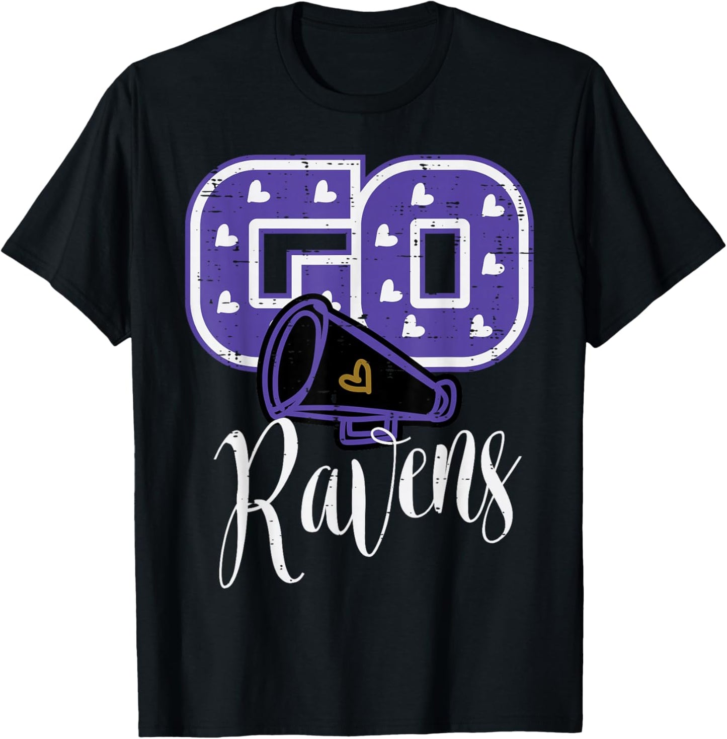 Go Raven Women Kids Men Boys Girls Youth Teen T-Shirt - T-Shirt | Black
