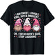 I Am Sweet Lovable Kind Shy and Innocent Pink Funny Gnomes T-Shirt - T-Shirt | Black