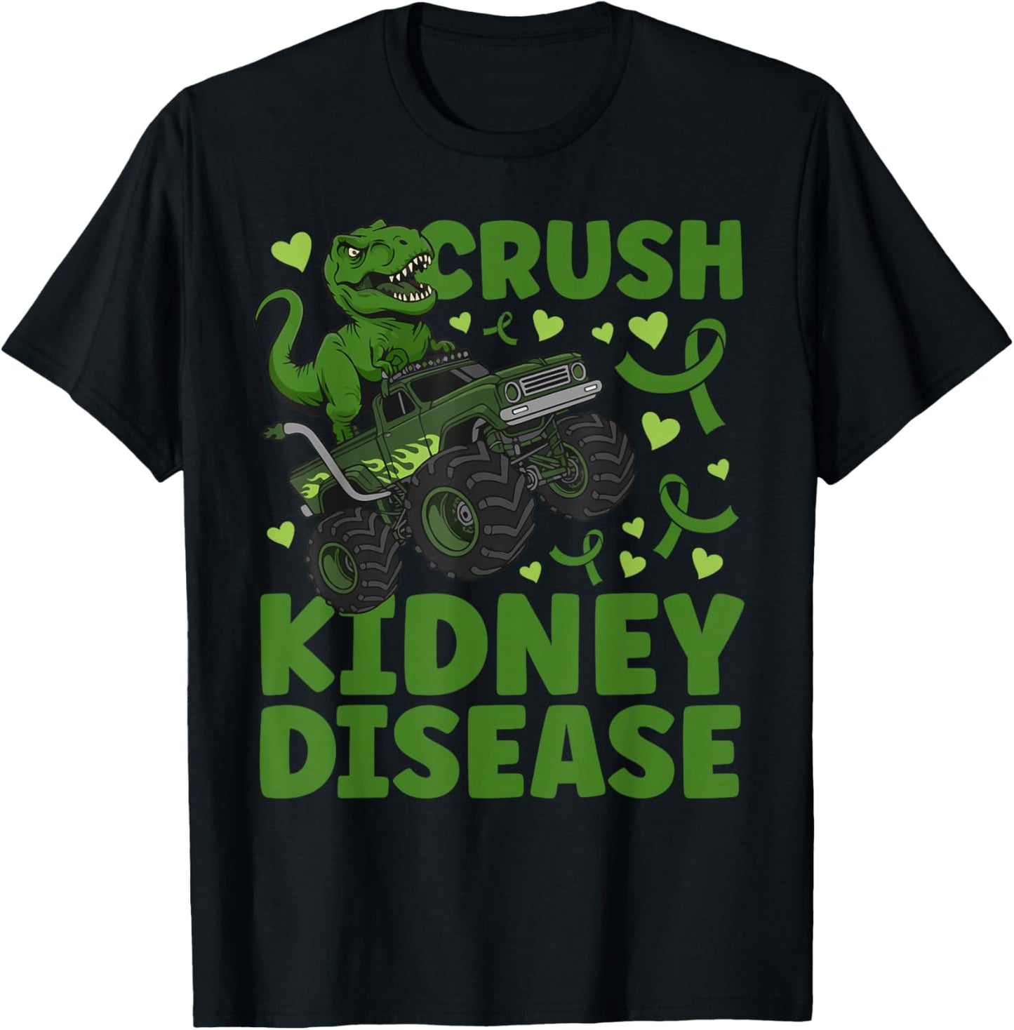 Crush Kidney Disease Awareness Month Kidney Disease Warrior T-Shirt - T-Shirt | Black