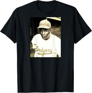 Jackie Robinson_003_Back Printed T-Shirt - T-Shirt | Black