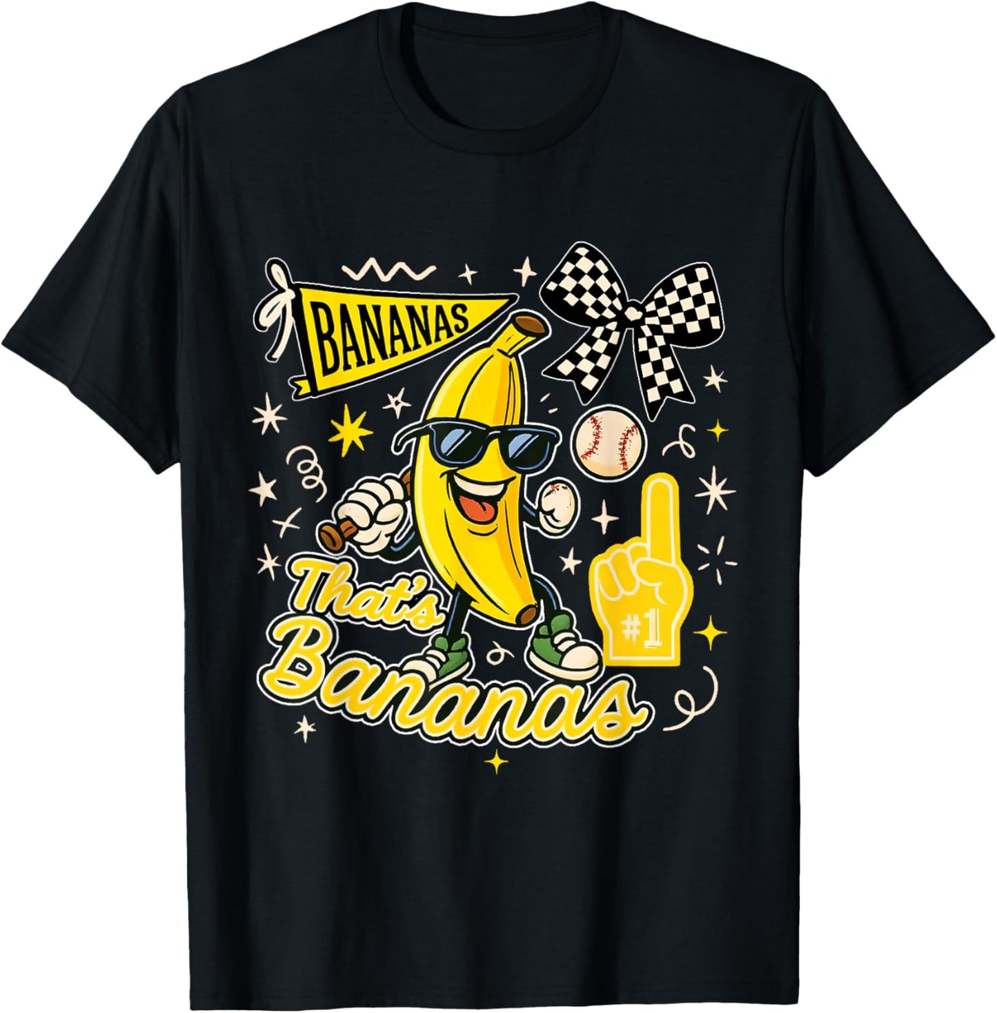 That's Bananas Funny Fruit Humor Retro Summer Men Women Kids T-Shirt - T-Shirt | Black