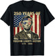 250 Years of Freedom Liberty History Abraham Lincoln Retro T-Shirt - T-Shirt | Black