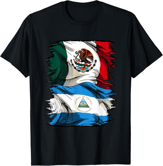 Mexico Nicaragua T-Shirt - T-Shirt | Black