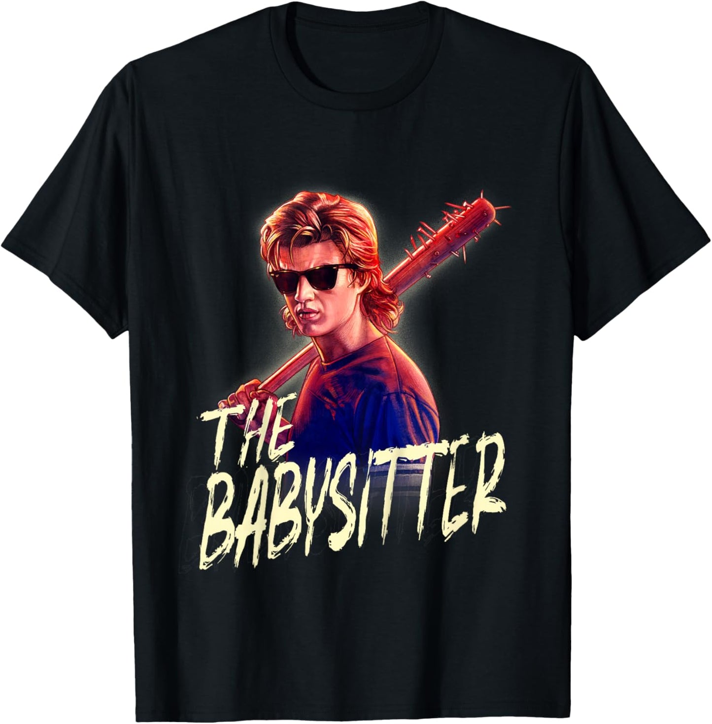 Netflix Stranger Things Steve The Babysitter Portrait T-Shirt - T-Shirt | Black