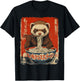 Ferret Eating Ramen Noodles Ukiyo-e Cute T-Shirt - T-Shirt | Black