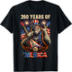 250th Anniversary Bigfoot Merica Rock Eagle Patriotic USA T-Shirt - T-Shirt | Black